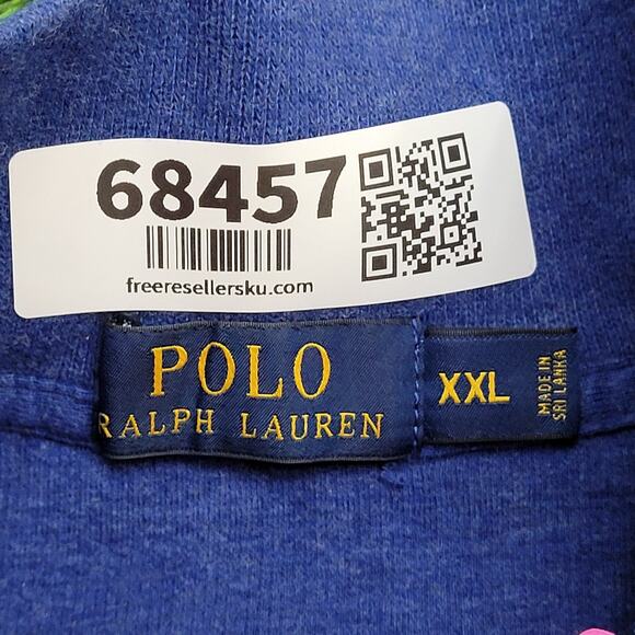 Ralph-Lauren 1/4-Zip Sweater 2XL 25x28 Blue - Picture 8 of 13